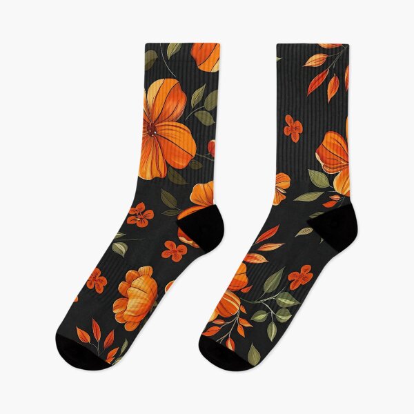 Item preview, Floral pattern orange designed and sold by FlowersColorful.