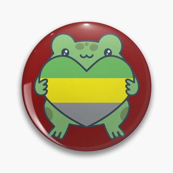 Item preview, Cute Frog holding a heart with Lithromantic Pride Flag Colors , Lithromantic Design designed and sold by Travelslightly.