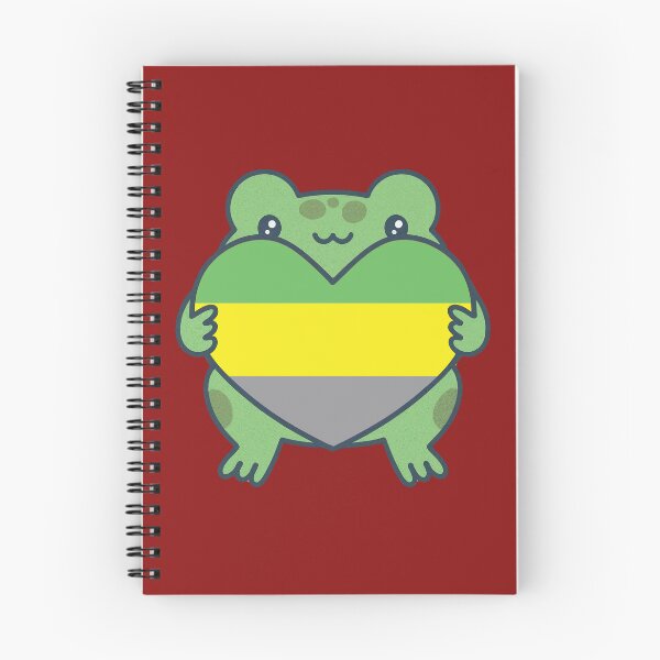 Item preview, Cute Frog holding a heart with Lithromantic Pride Flag Colors , Lithromantic Design designed and sold by Travelslightly.