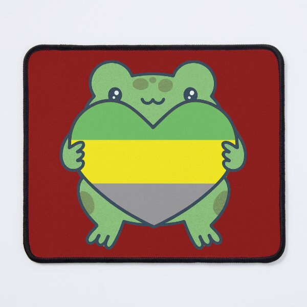 Item preview, Cute Frog holding a heart with Lithromantic Pride Flag Colors , Lithromantic Design designed and sold by Travelslightly.
