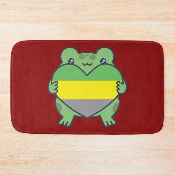 Item preview, Cute Frog holding a heart with Lithromantic Pride Flag Colors , Lithromantic Design designed and sold by Travelslightly.