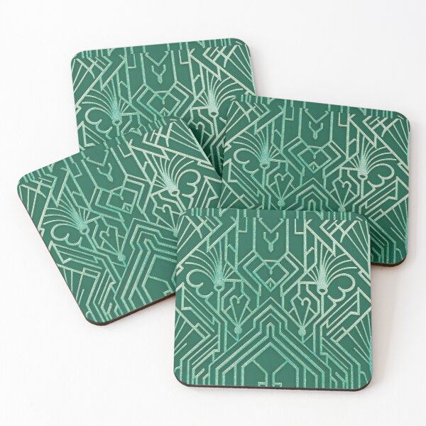 Item preview, Art Deco Geometric Pattern Green designed and sold by SloganExpress.