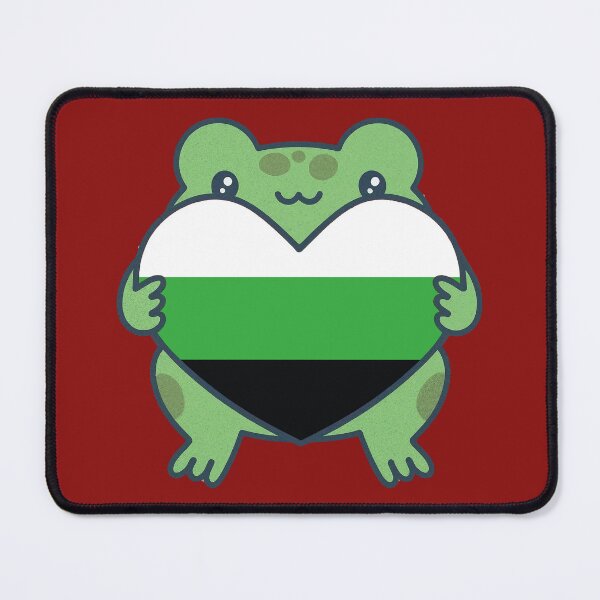 Item preview, Cute Frog holding a heart with Neutrois Pride Flag Colors , Neutrois Design designed and sold by Travelslightly.