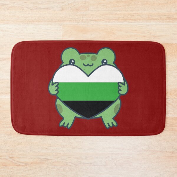 Item preview, Cute Frog holding a heart with Neutrois Pride Flag Colors , Neutrois Design designed and sold by Travelslightly.