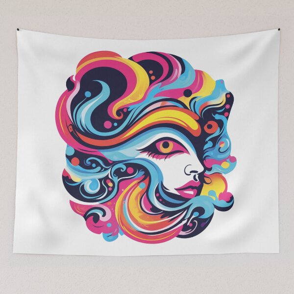 Item preview, Colorful Portrait: Abstract Art and Elegance designed and sold by Ink-Kreativ.