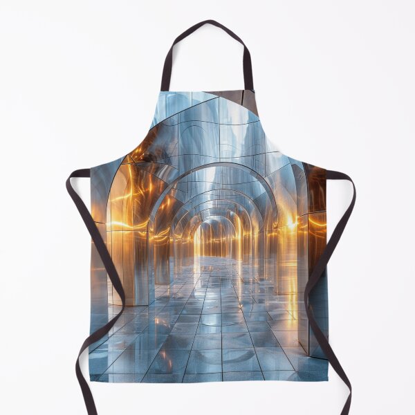Item preview, Futuristic Arch Path, Surreal Cityscape Poster, Digital Art designed and sold by IdeaSmith.