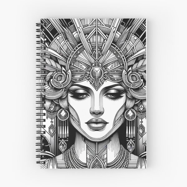Item preview, Art Deco Poster, Elegant Art Deco Inspired Woman Sticker – Vintage Style, Intricate Lines, and Graceful Beauty for Laptops, Planners, and Gifts designed and sold by AlphaPODMonkey.