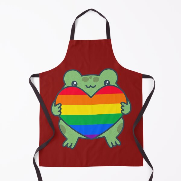 Item preview, Cute Frog holding a heart with LGBTQIA+ Pride Flag Colors , Rainbow Pride Design designed and sold by Travelslightly.
