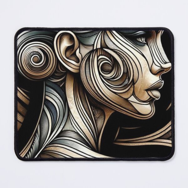 Item preview, Elegant Art Deco Inspired Woman Sticker – Vintage Style, Intricate Lines, and Graceful Beauty for Laptops, Planners, and Gifts designed and sold by AlphaPODMonkey.