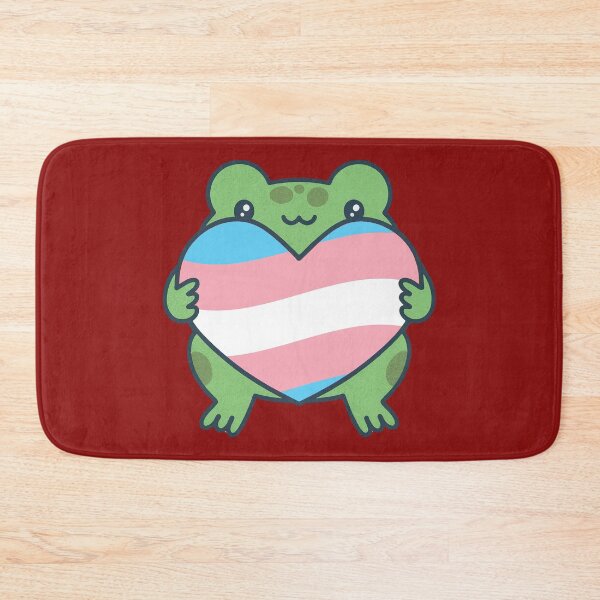 Item preview, Cute Frog holding a heart with Transgender Pride Flag Colors , Trans Pride Design designed and sold by Travelslightly.