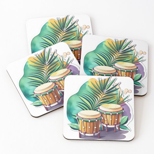 Item preview, Tropical Bongos Watercolor designed and sold by NiftyWrx.