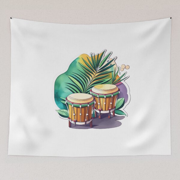 Item preview, Tropical Bongos Watercolor designed and sold by NiftyWrx.