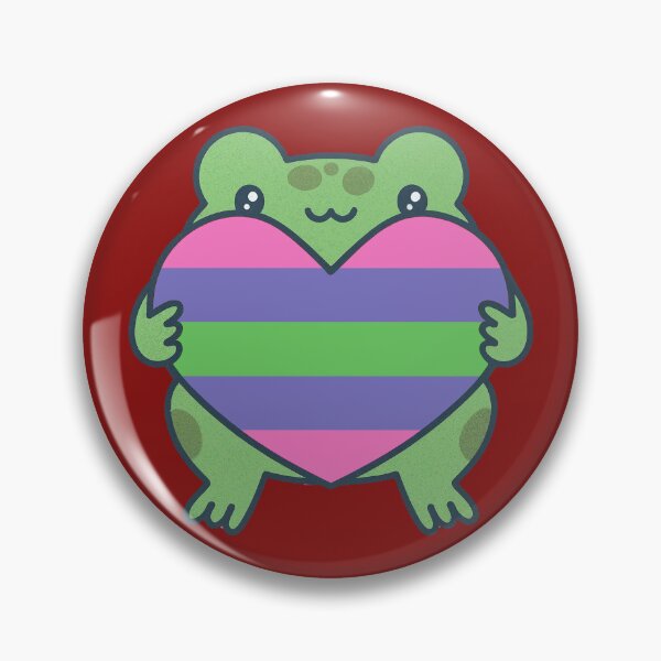 Item preview, Cute Frog holding a heart with Trigender Pride Flag Colors , Trigender Pride Design designed and sold by Travelslightly.