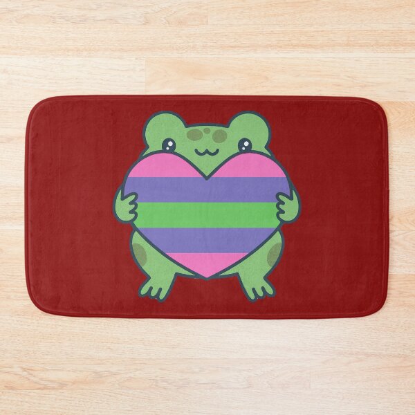 Item preview, Cute Frog holding a heart with Trigender Pride Flag Colors , Trigender Pride Design designed and sold by Travelslightly.