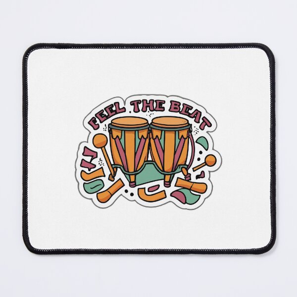 Item preview, Feel the Beat - Hand-Drawn Conga Drums Silhouette designed and sold by NiftyWrx.