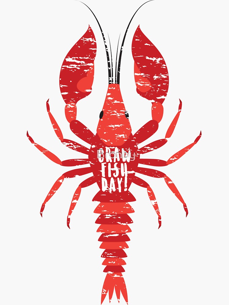 Crawfish Day Cajun Boil Mudbug Festival Sticker for Sale by Bronby