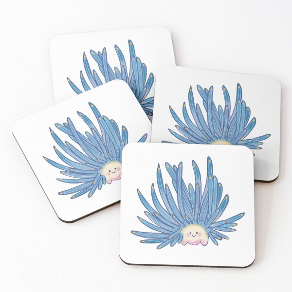 Item preview, Blue spiky nudibranch designed and sold by LilSquiggles.