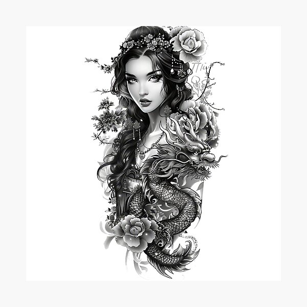 Highly Detailed Japanese Tattoo Style Art #7 Mixed Media by