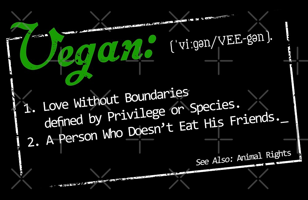 "Vegan Definition" by EddieBalevo Redbubble