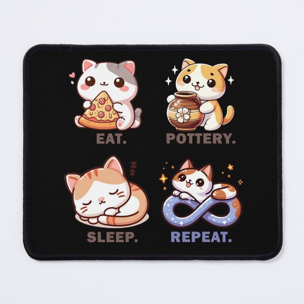 Artikelvorschau, Eat Sleep Pottery wiederholen entworfen und verkauft von Echonn.