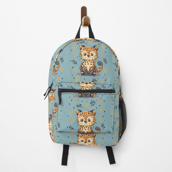 Item preview, Autumn Leaves and Cute Cheetah Cub Illustration designed and sold by PICbyFemke.