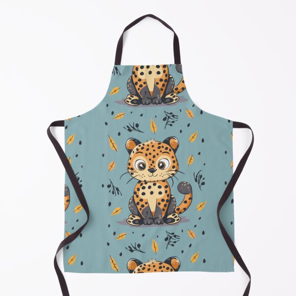Item preview, Autumn Leaves and Cute Cheetah Cub Illustration designed and sold by PICbyFemke.