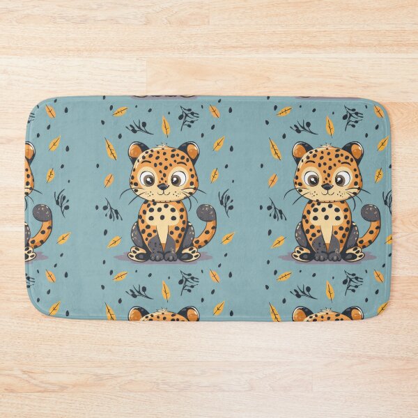 Item preview, Autumn Leaves and Cute Cheetah Cub Illustration designed and sold by PICbyFemke.