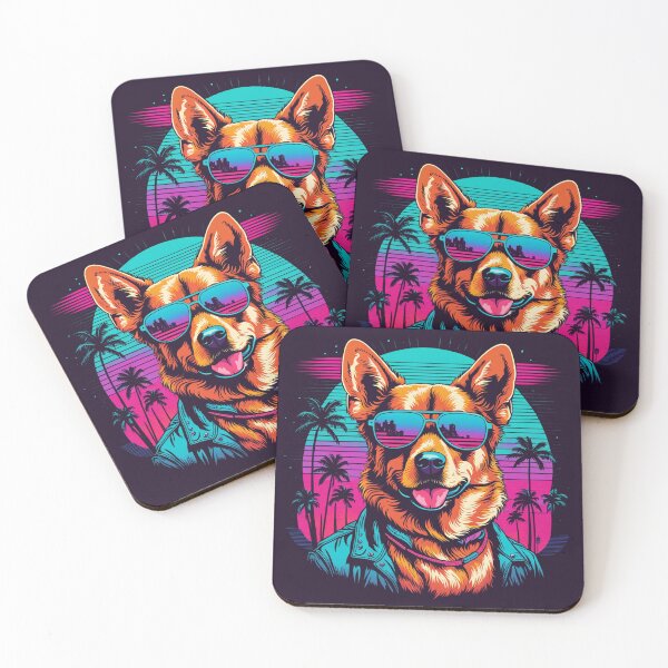 Item preview, Dog with glasses the guardian of style that turns even routine activities into moments worthy of a fashion show, with four paws displaying elegance designed and sold by Pulsant Paintings.