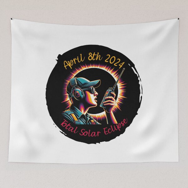 Item preview, Total Solar Eclipse 2024 April 8th Radio Operator Amateur Radio Ham Radio Cool Gifts For Amateur Radio Lovers Radio Operators Amateur Radio Enthusiasts Solar Eclipse fans designed and sold by Waves-of-Art.