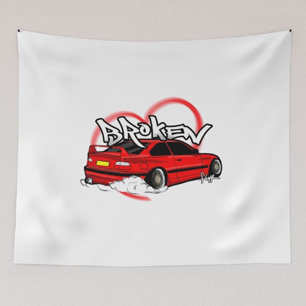 Item preview, Broken Red Street Car designed and sold by MonkiFlipp.