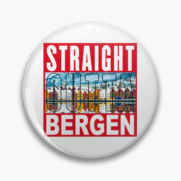 Item preview, Straight Outta Bergen; Norway; designed and sold by StickerApe.