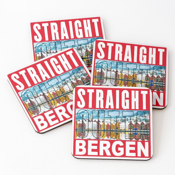 Item preview, Straight Outta Bergen; Norway; designed and sold by StickerApe.