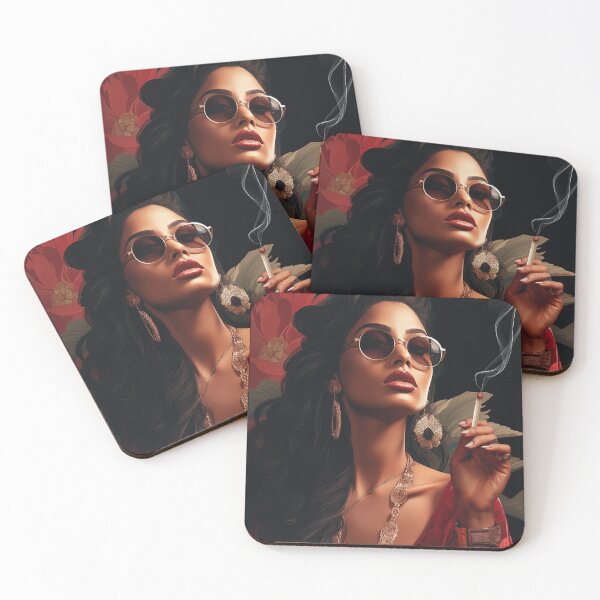 Item preview, indian with cigar black background designed and sold by Rockwpapart.