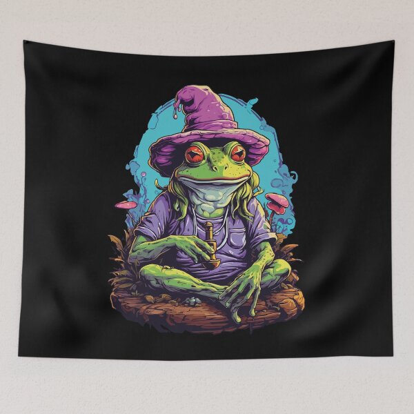 Item preview, Frog Psychedelic Art Forest Mushrooms Music Festival designed and sold by LuminOrb.