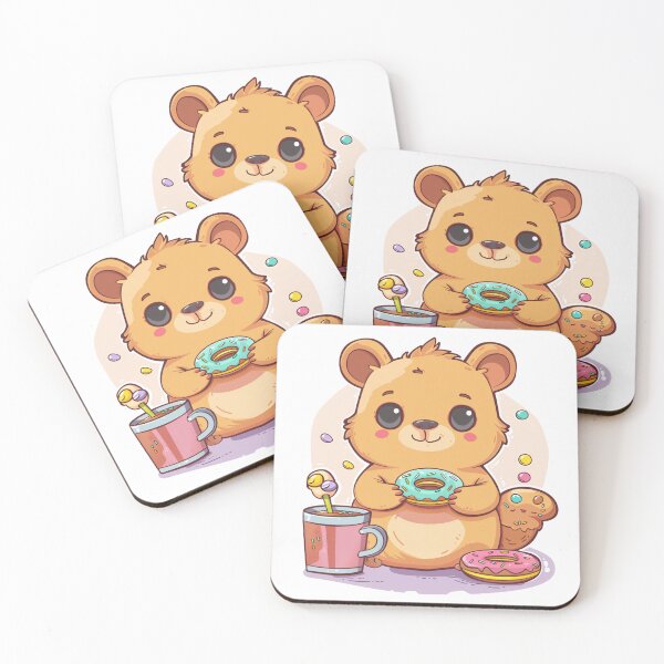 Item preview, Lindo Quokka comiendo donut designed and sold by MilkyBerryShop.