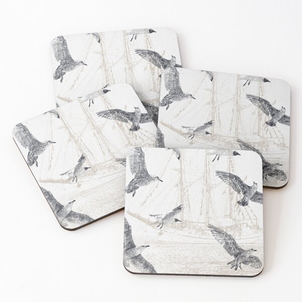 Item preview, Gulls over Tall Ship designed and sold by AardvarkAnarchy.