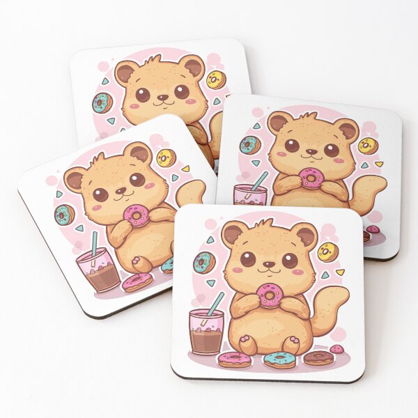 Item preview, Kawaii Quokka comiendo donut designed and sold by MilkyBerryShop.