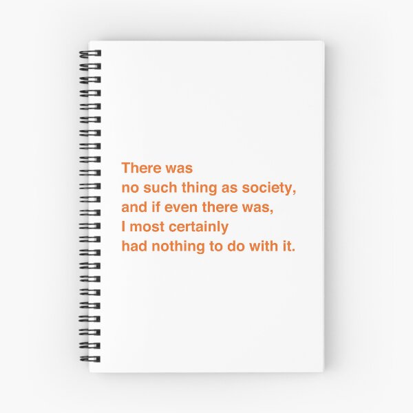 Item preview, No such thing as society. Trainspotting. Orange text. designed and sold by NiceHatHarry.