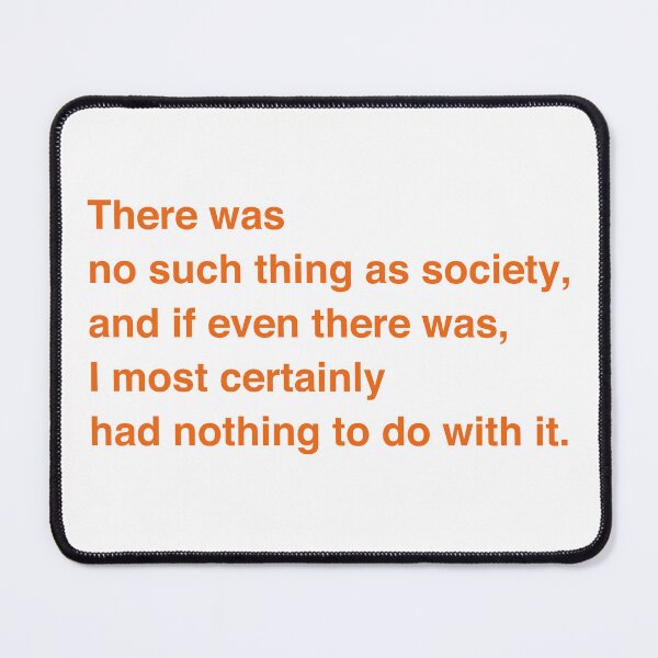 Item preview, No such thing as society. Trainspotting. Orange text. designed and sold by NiceHatHarry.