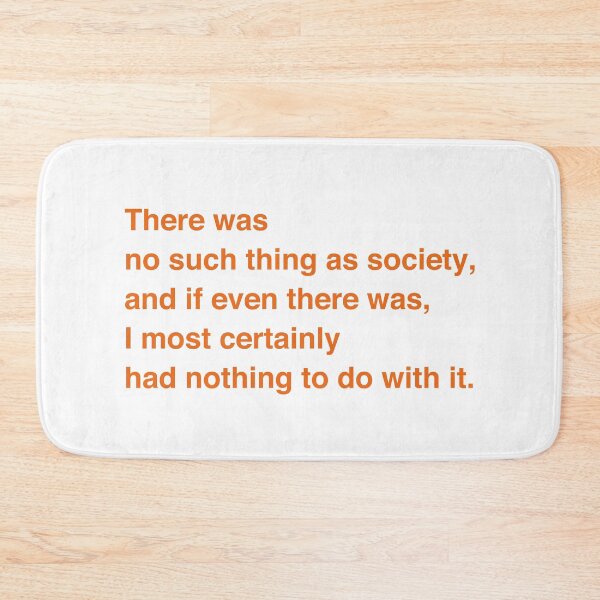 Item preview, No such thing as society. Trainspotting. Orange text. designed and sold by NiceHatHarry.