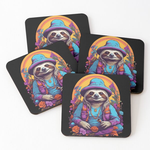 Item preview, Magical Sloth Vibrant Colors Psychedelic designed and sold by LuminOrb.
