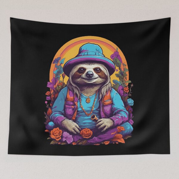 Item preview, Magical Sloth Vibrant Colors Psychedelic designed and sold by LuminOrb.