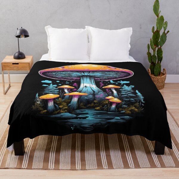 Item preview, Vibrant Colors Forest Mushrooms Music Festival Art designed and sold by LuminOrb.