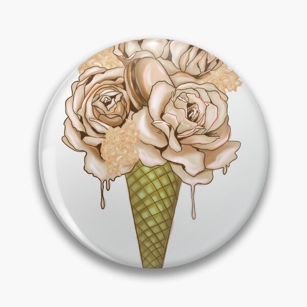 Artikelvorschau, Beige Blumen in einem Waffelkegel entworfen und verkauft von AvotArt.