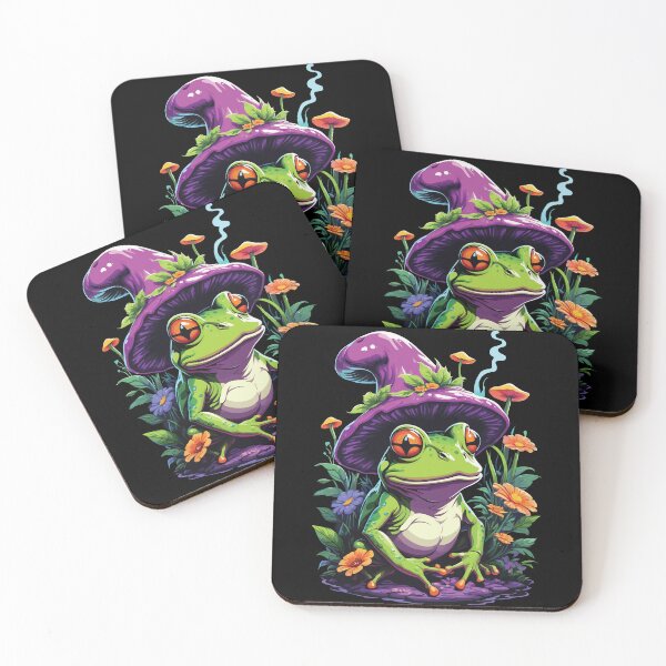 Artikelvorschau, Magier Frosch Psychedelic Art Wald Pilze entworfen und verkauft von LuminOrb.