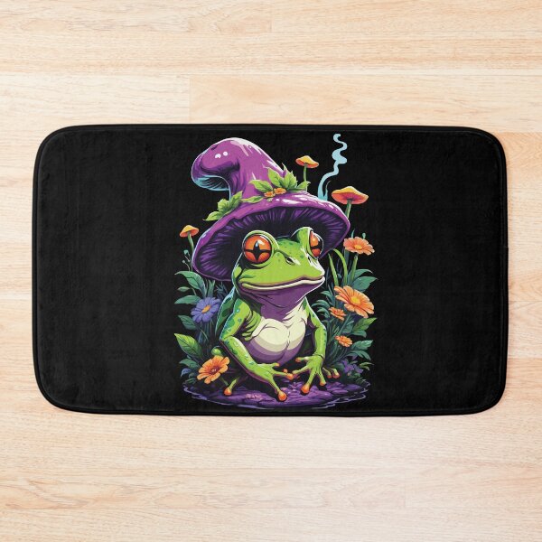 Item preview, Magician Frog Psychedelic Art Forest Mushrooms designed and sold by LuminOrb.