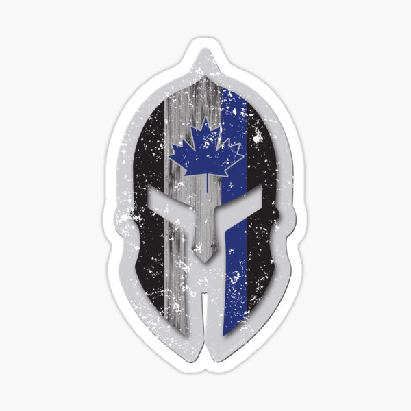 Artikel-Vorschau von Spartan Helm kanadischen Mounter Polizei Flagge dünne blaue Linie, designt und verkauft von shoppzee.