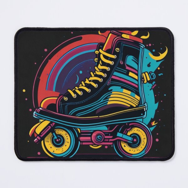 Item preview, Retro Neon Roller Derby Skates - Colorful 80s vintage  designed and sold by thehollowbean.