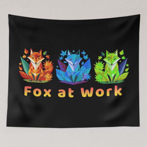 Item preview, The eye-catching vector fox design and "Fox At Work" slogan let you show off the fun and humorous side of your work life. designed and sold by fotoryum.