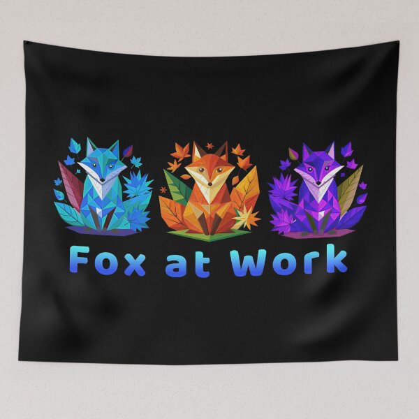 Item preview, The eye-catching vector fox design and "Fox At Work" slogan let you show off the fun and humorous side of your work life. designed and sold by fotoryum.
